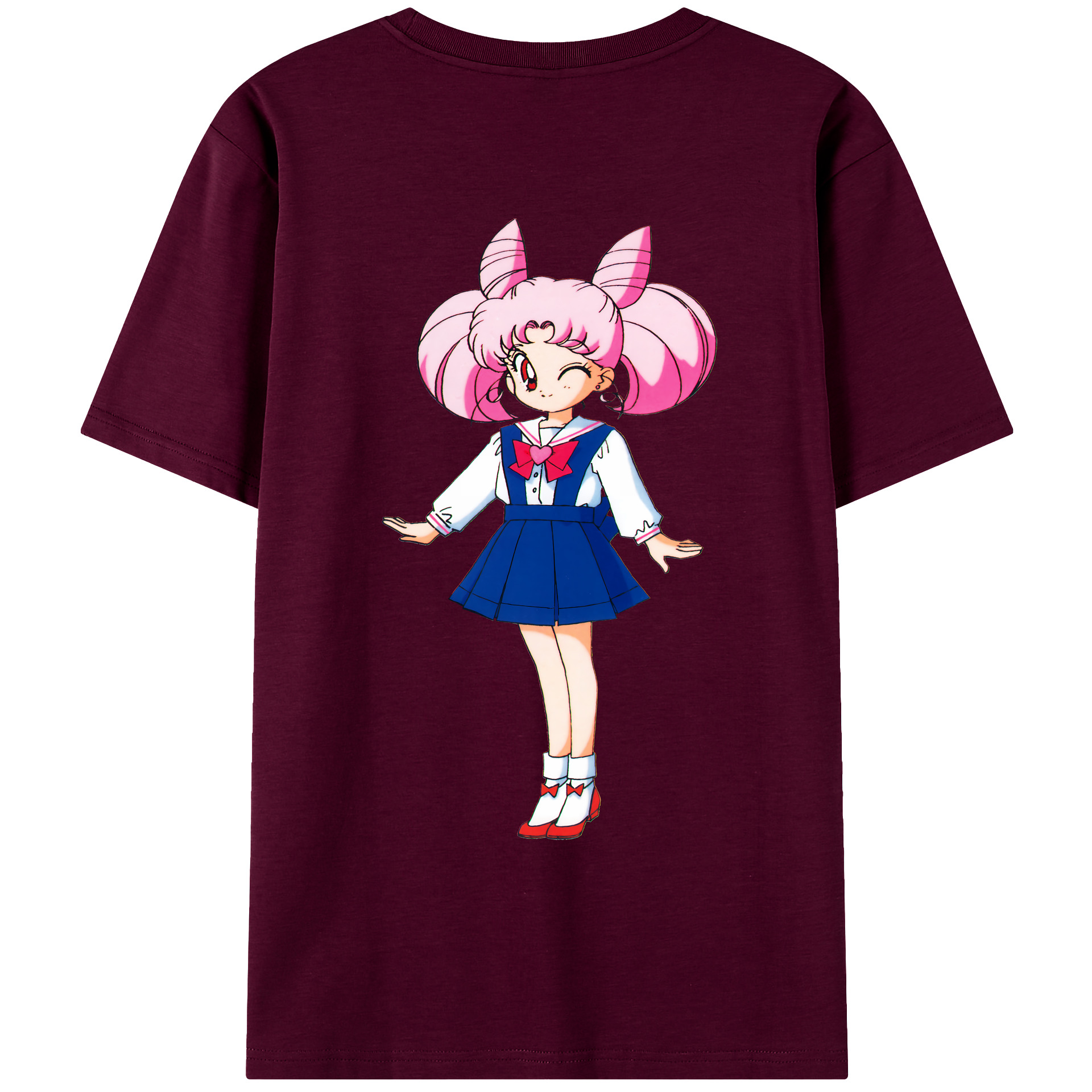 （画像用） 美少女戦士セーラームーン ちびうさ Sailor Moon Chibiusa Tsukino Usagi Small Lady Serenity レディース半袖Tシャツ(バックプリント)
